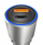 Полнач за автомобил Dudao R4PQ, USB и USB C, 22.5W, сив