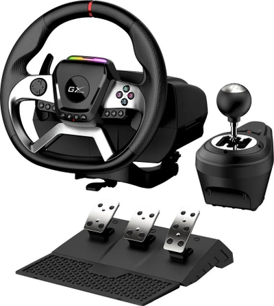 Timon lojërash Genius GX Gaming SpeedMaster X5 FF, force feedback, USB C, i zi