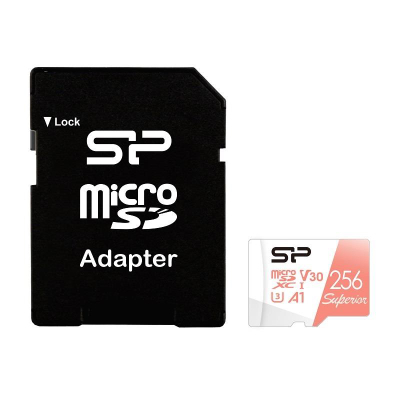 Kartë memorike Silicon Power Superior microSDXC 256GB, Class 10 UHS I U3 A1 V30