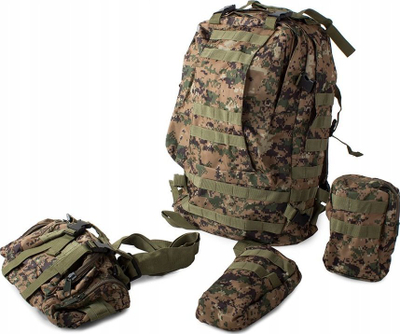 Çantë shpine taktike Shpina Military 48.5L, sistem MOLLE, nuk e merr uji, kamuflazh
