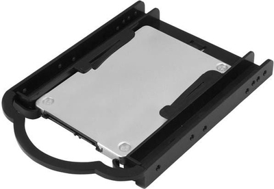 Kornizë montimi StarTech 2.5" SSD / HDD, për bay 3.5", montim pa vegla, e zezë