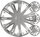 Kapakë rrotash Amio Spark, set 4 copë, 14", argjendtë