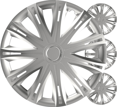 Kapakë rrotash Amio Spark, set 4 copë, 14", argjendtë