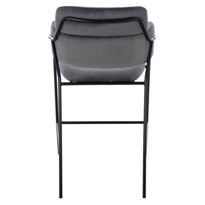 Stol velvet + metal 54×58×95 cm (HM8735.01), gri