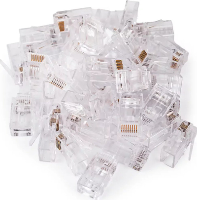 Priza RJ45 Spacetronik PT-RJ456UT-1, Cat.6 UTP, Pass Through, transparente 100 copë