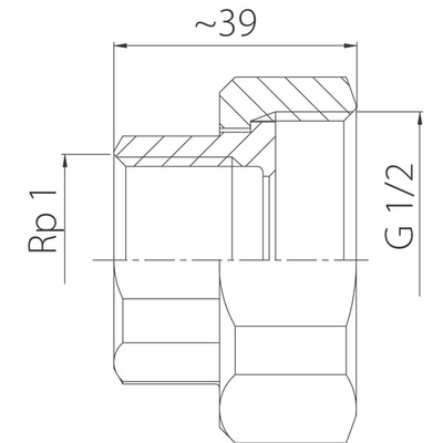 Сет полуспојки Ferro SG17, 6/4" x 1", за пумпи, 2 парчиња