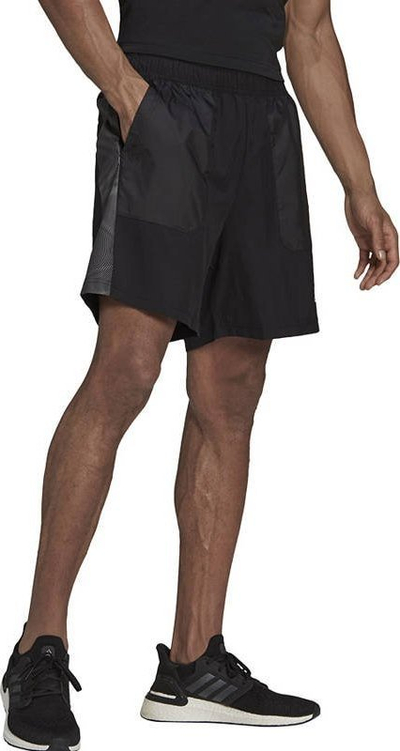 Pantallona të shkurtra Adidas Season, poliester i ricikluar, masa M, të zeza