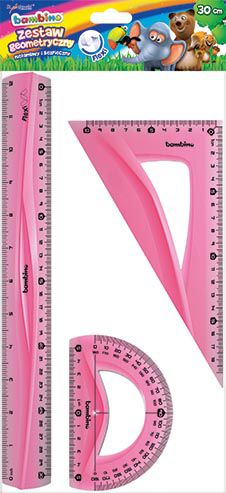 Set gjeometrik BAMBINO Flexi, 3 pjesë, 30 cm, i tejdukshëm