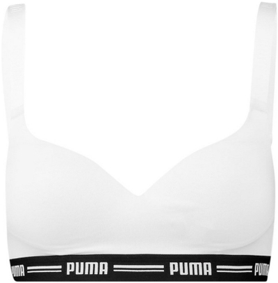 Top i brendshëm Puma Padded Bra për femra, pambuk, i bardhë