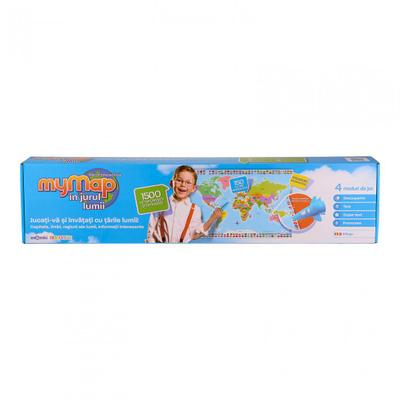 Hartë interaktive MOMKI Bilingual World, stilolaps interaktiv, RO EN, shumëngjyrëshe