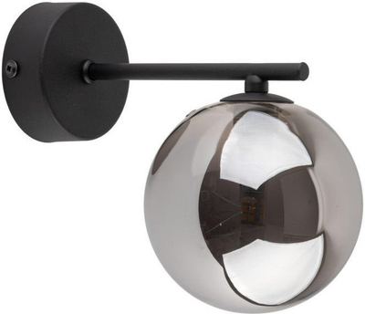 Aplik muror TK Lighting Estera Black Glass, 1xG9, metal i zi mat