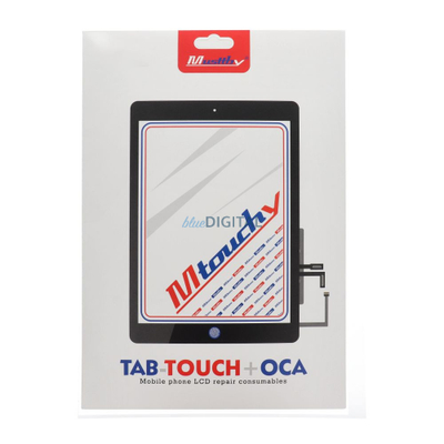 Xham prekës Musttby për iPad 6 9.7", me buton Home, me ngjitës, i zi