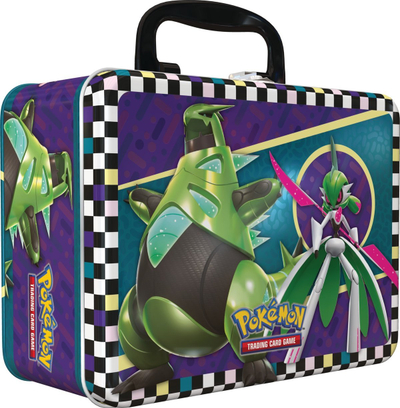 Set me letra Pokemon TCG Back to School Collector Chest, 6 booster packs, kuti metalike, shumëngjyrëshe