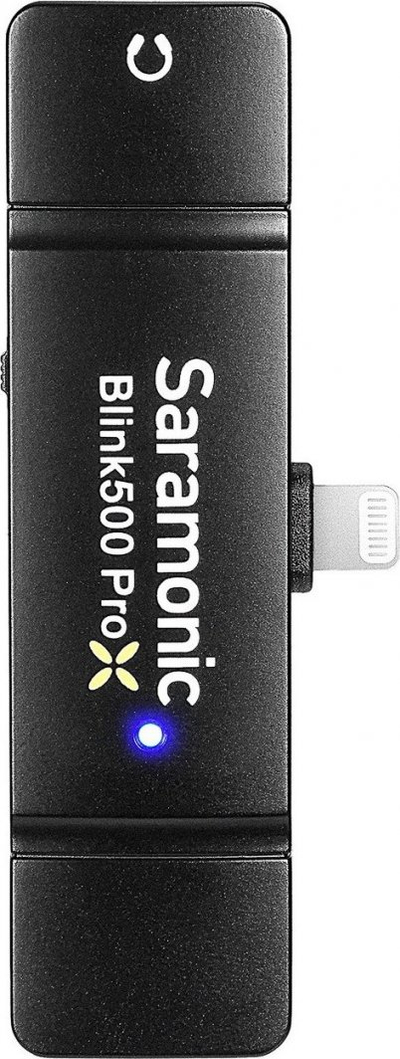 Sistem mikrofoni pa tel Saramonic Blink500 ProX B4, 2 kanale, me Lightning për iPhone, i zi
