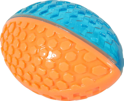 Lodër për qen Zolux TAO Rugby Ball, 8.5cm, TPR, portokalli
