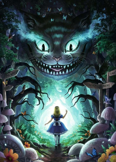 Puzzle Ravensburger Alice in Wonderland, 1000 copa, shumëngjyrësh