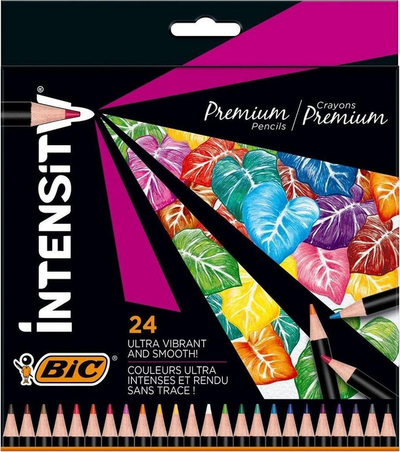 Lapsa me ngjyra BIC Intensity, set me 24 copë, ngjyra t’përziera