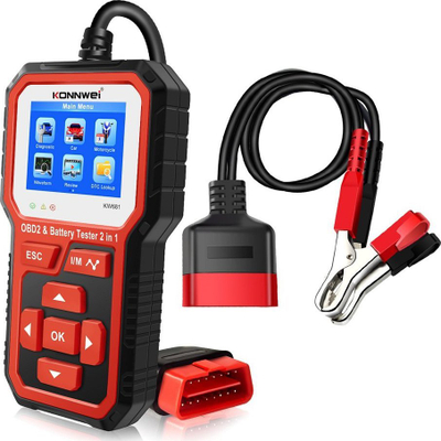 Skaner diagnostik OBD2 Konnwei KW681, testues baterie 6–12V, gri