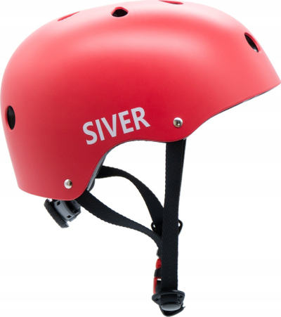 Helmetë Siver L, 58–62 cm, 15 vrima ajrimi, e kuqe
