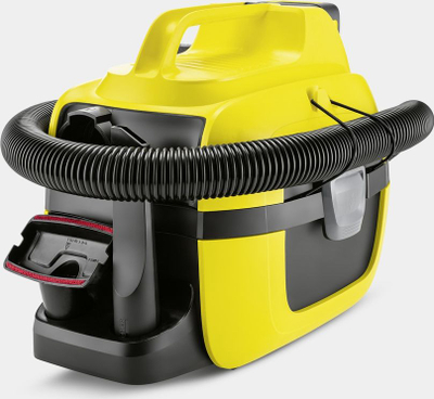 Fshesë me vakum industriale Karcher WD 1 Compact Battery Set, 18V, tharje edhe larje, e verdhë