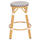 Tabure bar CHINO HM6286.03, alumin pamje bambuje, 43x43x65 cm, bardh e zi