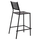 Stol Olympias metalik i zi 47×58×111 cm (HM5528.01), zezë