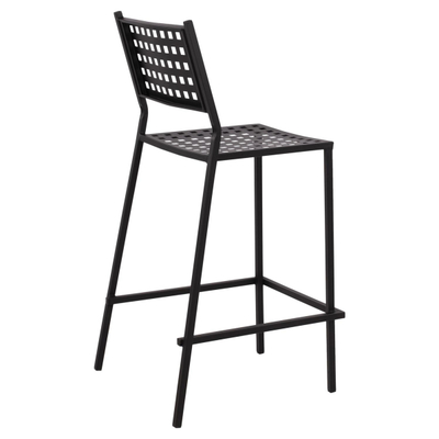 Stol Olympias metalik i zi 47×58×111 cm (HM5528.01), zezë