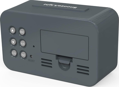 Orë alarmi dixhitale Mebus 51460, ekran LCD, matje temperature, antracit