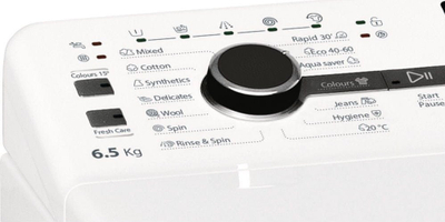 Lavatriçe me ngarkim nga lart Whirlpool TDLRB 65242BS EU/N, 6.5kg, 1200 rpm, e bardhë