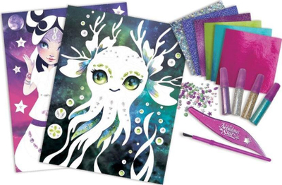 Set krijuese Nebulous Stars Glitter &amp; Foil Art, 3 tablo, 7+, shumëngjyrësh