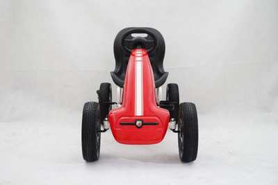 Gokart me pedale Abarth Red Ramiz, për fëmijë 3-8 vjeç, ngarkesa 25kg, i kuq