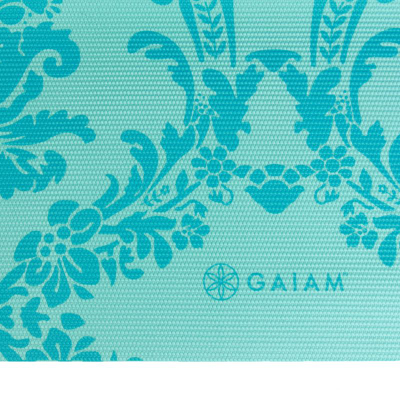 Tapet yoga Gaiam Neo Baroque 58022, 4mm, PVC, ngjyrë turquoise