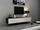 Komodë TV Bed RTV VIGO180, 180cm, panel druri, e zezë me të bardhë