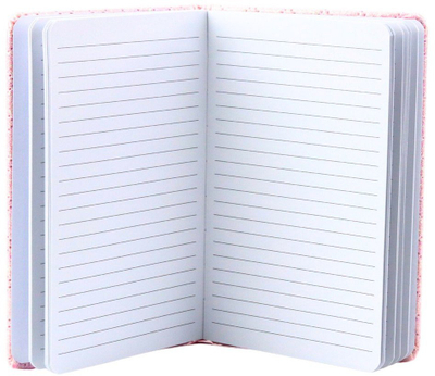 Fletore Lean Notebook Lined Glitter Patches, format B6, 80 fletë, rozë