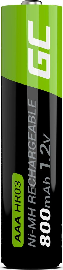 Bateri Green Cell 4x Akumulator AAA HR03 800mAh