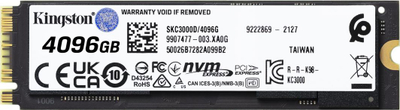 Disk SSD Kingston KC3000, 4TB, M.2 2280 PCI-E x4 Gen4 NVMe