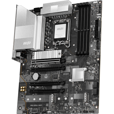 Pllakë amë MSI PRO Z890‑S WIFI, Intel Z890, LGA 1851, DDR5, ATX, e argjendtë