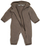 Kombinezon për bebe Lodger Newborn Fleece Onesie, material teddy me fleece, i papërshkueshëm nga uji, bezhë