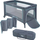 Krevet udhëtimi Hanks Kids Travel Cot Simple, rrjetë anësore, rrota me bllokim, gri