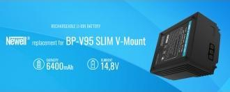 Bateri V-Mount Newell BP-V95 SLIM, 95Wh, e hollë, kompakte, e zezë