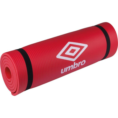 Tapet fitnessi e yoga Umbro, NBR, me rrip për ta mbajt, i kuq