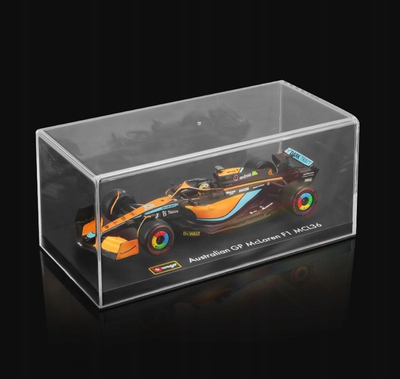 Model makine BBurago McLaren MCL36 1:43, Formula 1 2022, portokalli blu
