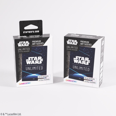 Заштитни навлаки за картички Star Wars Unlimited Art Sleeves Card Back Blue, сет 60 парчиња, сина