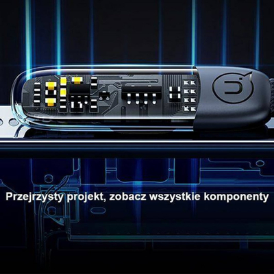 Kabllo USB C në USB C Usams Iceflake Series USA891, 1.2m, karikim i shpejtë, e zezë