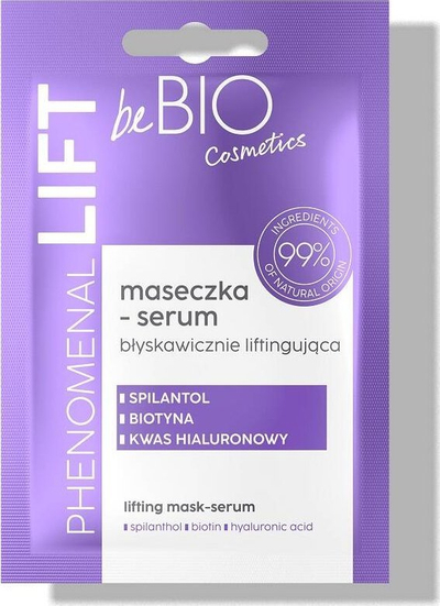 Serum maskë fytyre BeBIO Phenomenal Lift, efekt lifting dhe zbutës, 10ml