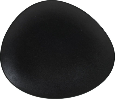 Pjatë e sheshtë Secret de Gourmet Galet, porcelan, 33 cm, e zezë
