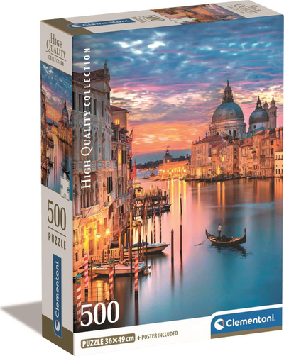 Puzzle Clementoni Lighting Venice, 500 copa, shumëngjyrësh