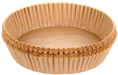 Letra për fritezë me ajër, rrumbullake 19 cm, set 100 copë, kafe
