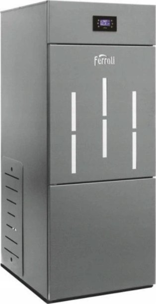 Kaldajë peleti Ferroli Biopellet Pro 24kW, rezervuar 105kg, gri