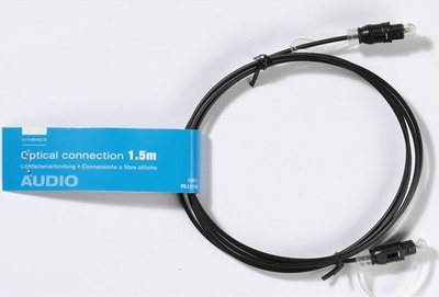 Kabllo optike audio Vivanco PSL1115, 1.5m, Toslink, e zezë